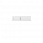 MASSI MS-07 - półka wisząca - biały/hikora naturalna