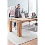 NANTES STÓŁ NA DĘBIE 140X90 Z BOCZNYM WYSUWEM