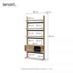 OLLIE OL-01 - regał 2d - dąb olejowany