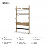 OLLIE OL-04 - regał/biurko - dąb olejowany