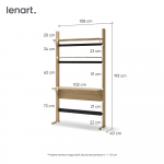 OLLIE OL-04 - regał/biurko - dąb olejowany