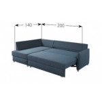 PAKS NFPA Mały narożnik ze zdejmowanymi poduszkami