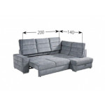 Metro narożnik z funkcją spania puma