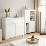 LINGO komoda 2d1s biały połysk