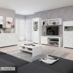 LINGO regał otwarty 1d1s biały połysk