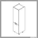 KAMMONO Fronty M4 Akryl - szafka stojąca słupek gospodarczy z drzwiami SD50D2 