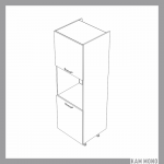 KAMMONO Fronty M4 Akryl - szafka stojąca z drzwiczkami słupek pod piekarnik SDP60 