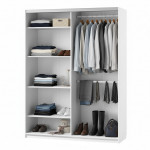 SELENE 30 BIAŁA SZAFA 2D POŁYSK Z LUSTRAMI