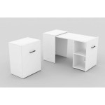 SMART 2497LV03 Białe biurko składane do szafki