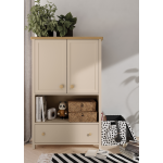 STORY SO-11 - komoda 2d1s - beż piaskowy/dąb vincenza bielona