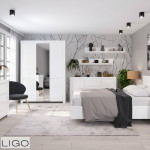 LINGO łoże 160 białe