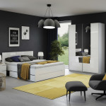 SELENE 30 BIAŁA SZAFA 2D POŁYSK Z LUSTRAMI