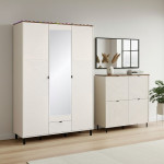 EVO szafa z lustrem 3d1s kaszmir / dąb castello