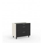 Kuchnia Vella szafka DS9/3 stojąca 3 szuflady Beton Ciemny