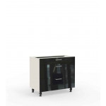Kuchnia Vella szafka DS9/3 stojąca 3 szuflady Czarny Połysk