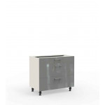 Kuchnia Vella szafka DS9/3 stojąca 3 szuflady Szary Połysk