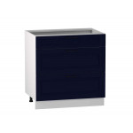 VENEZIA GRANATOWA D90PCS/3 szafka kuchenna dolna 90 z szufladami pod płytę - kuchnia skandynawska 