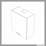 KAMMONO Fronty M4 Akryl - szafka wisząca okapowa W60.1/P1 z okapem INOX