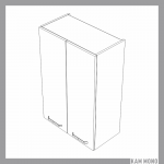 KAMMONO Fronty M4 Akryl - szafka wisząca z ociekarką WS60/90