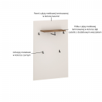 EVO panel przedpokojowy 80 (EO13) kaszmir / dąb castello