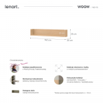 WOOW WO-10 - półka wisząca - dąb vincenza bielona