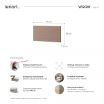 WOOW WO-13 - panel tapicerowany - brązowy GEMMA 13