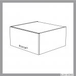 KAMMONO Fronty M4 Akryl - szafka wisząca nadstawka WO60/29N