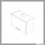 KAMMONO Fronty M4 Akryl - szafka wisząca okapowa WO60/42P1 z okapem INOX