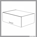 KAMMONO Klasyczne - szafka wisząca nadstawka WO80/29N
