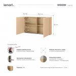 WOOW WO-09 - szafka wisząca 2d - dąb vincenza bielona