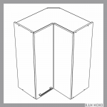 KAMMONO Fronty M4 Akryl - szafka wisząca narożna WRP65/100