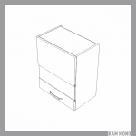 KAMMONO Fronty M4 Akryl - szafka wisząca witryna WW50.1/61 