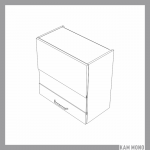 KAMMONO Fronty M4 Akryl - szafka wisząca witryna WW60.1/61 