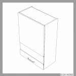 KAMMONO Fronty M4 Akryl - szafka wisząca witryna WW60.1/100