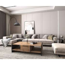 AMINO ława 1s dąb wotan / czarny