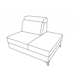 ASPEN 1HOBKR ELEMENT SIEDZISKOWY Z PUFĄ PRAWY MODUŁ