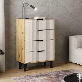 BORG DUO komoda 4s dąb artisan / kaszmir