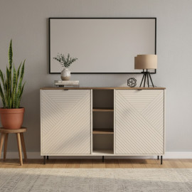 EVO komoda z półkami 2d kaszmir / dąb castello