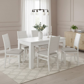 LINGO stół rozkładany 135/184 biały