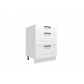 VENEZIA BIAŁA D60S/3 szafka kuchenna dolna 60 z szufladami - kuchnia skandynawska 