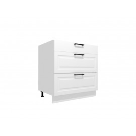 VENEZIA BIAŁA D80S/3 szafka kuchenna dolna 80 z szufladami - kuchnia skandynawska 