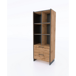 AMINO regał otwarty 2s dąb wotan / czarny