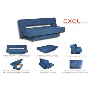 AXEL Wersalka z regulowanym oparciem