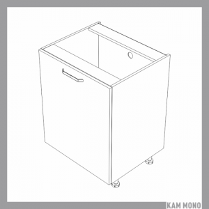 KAMMONO Fronty M4 Akryl - szafka dolna z drzwiami D60.1
