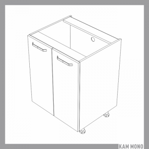 KAMMONO Fronty M4 Akryl - szafka dolna z drzwiami D60