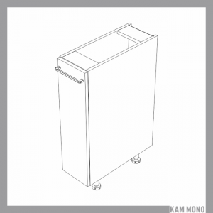 KAMMONO Fronty M4 Akryl - szafka dolna z koszem CARGO DCE20