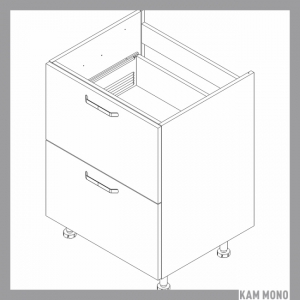 KAMMONO Klasyczne - szafka dolna DSS70/2PŁ do zabudowy płyty