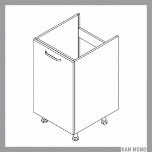 KAMMONO Fronty M4 Akryl - szafka dolna z drzwiami pod zlewozmywak DZ45.1