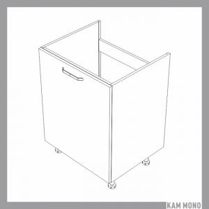KAMMONO Fronty M4 Akryl - szafka dolna z drzwiami pod zlewozmywak DZ60.1
