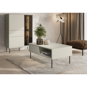 EPIRO EP-08 - stolik kawowy 2s - kaszmir/dąb ciemny